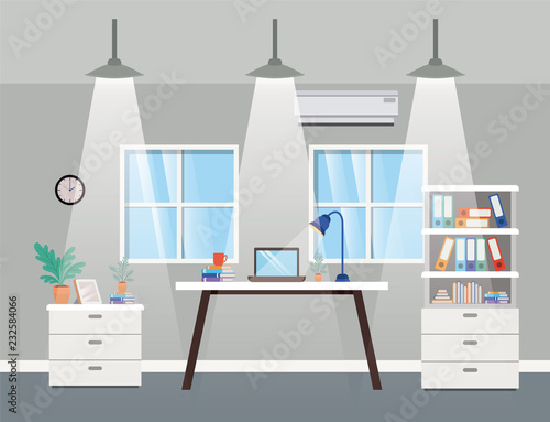 modern office boss scene