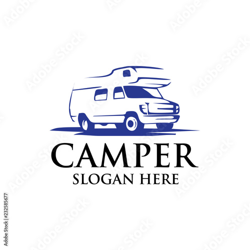 Adventure RV with Camper Car Logo Designs 