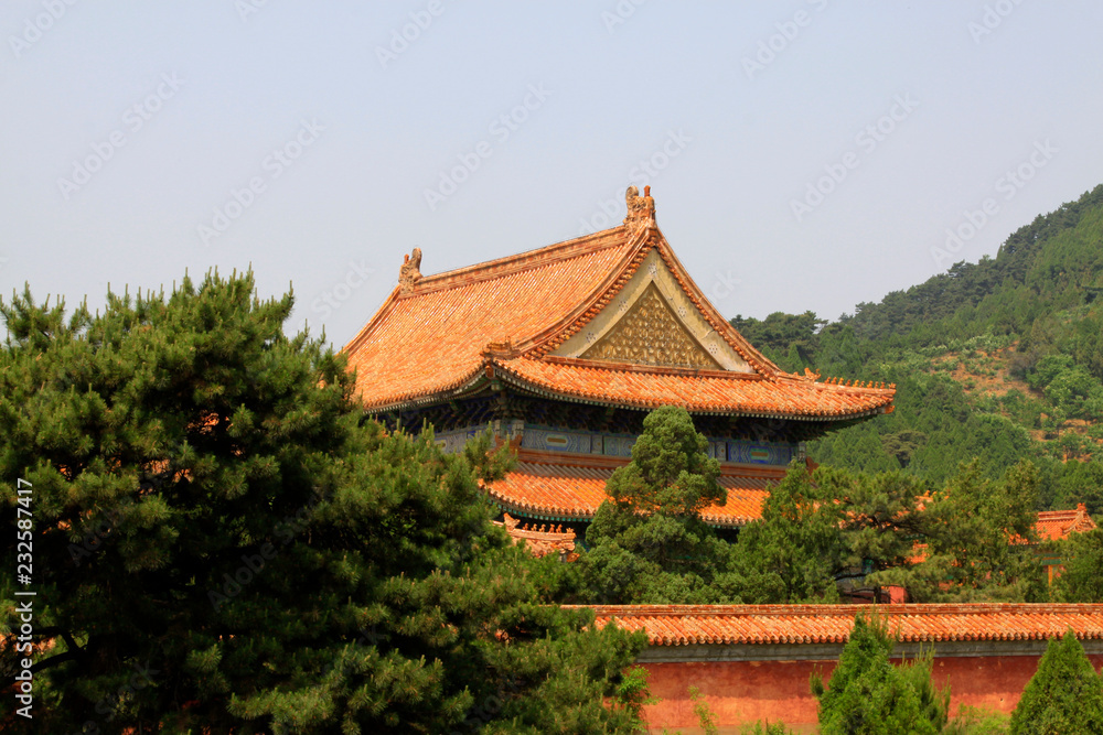 Building scenery in the Eastern Tombs of the Qing Dynasty, China...
