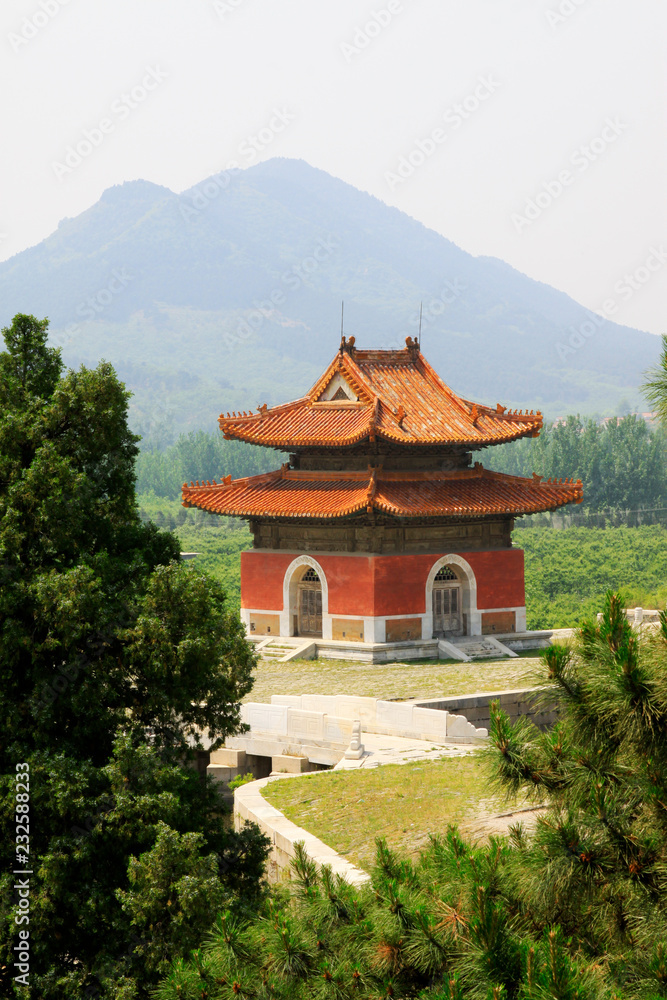ancient Chinese landscape architecture in the Eastern Tombs of the Qing Dynasty, China. ancient Chinese landscape architecture in the Eastern Tombs of the Qing Dynasty, China.