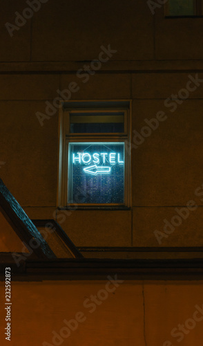 Hostel Sign. photo