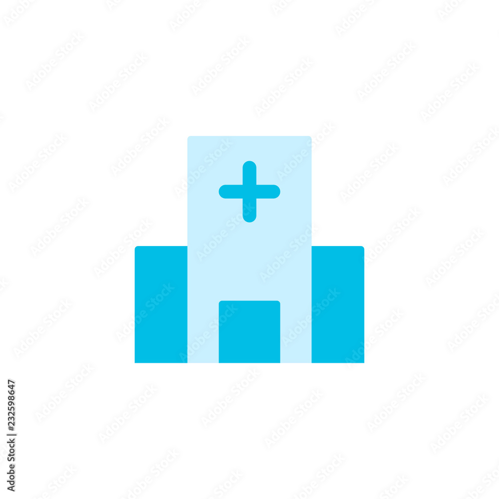 hospital building flat icon hospital building flat icon