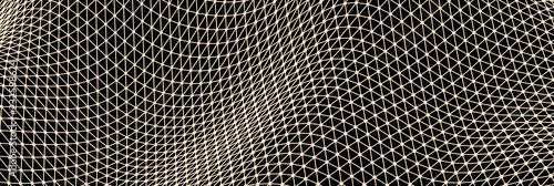 Lattice structure. Science or technology background. Graphic design. 3d grid surface. Abstract vector illustration. photo