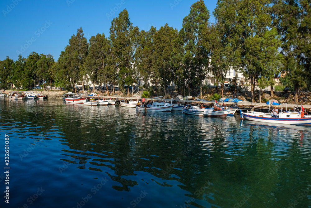 fishing boats and fishermen on the river Arsuz