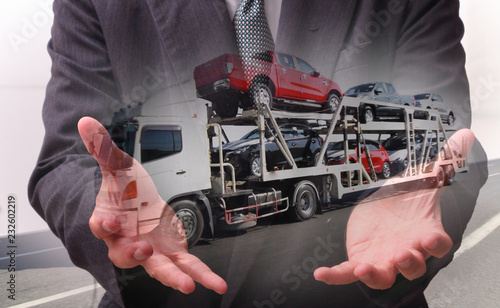 business man with business Car transport