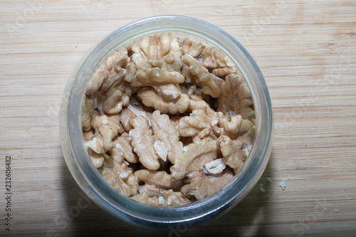 Walnuts with leaf isolated on a white background.