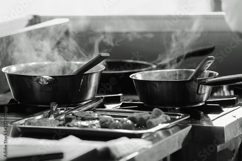 Stainless steel cookware , kitchenware set, Stainless steel pots, Kitchen utensils © NORN