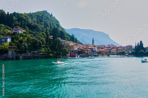 Beautiful view of Lake Como in Italy.