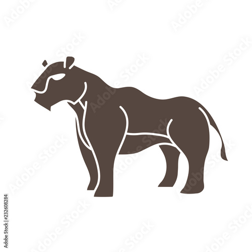 Lioness graphic vector.