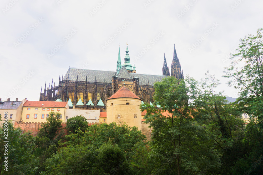 St. Vitus Cathedral in Prague in the summer.