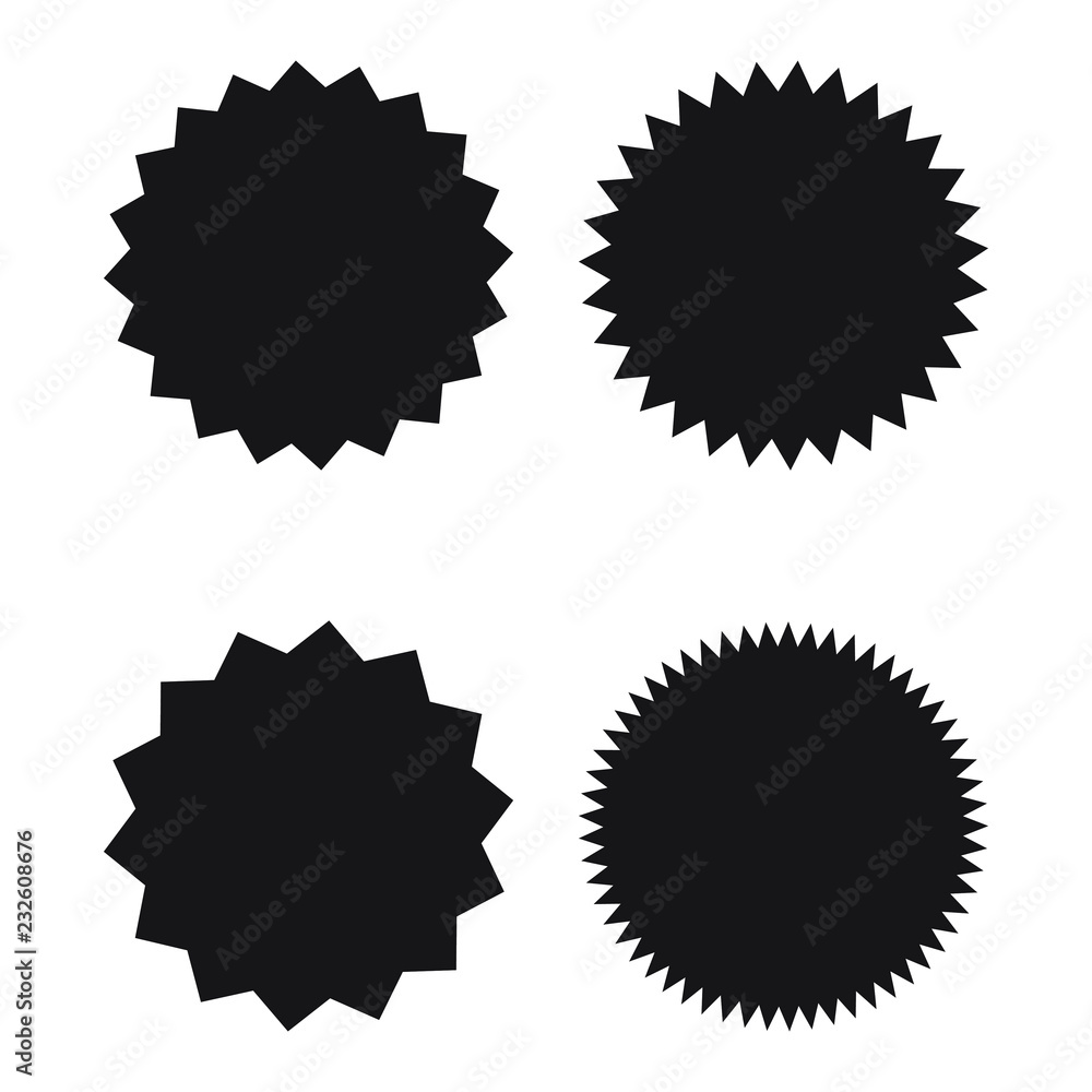 Fototapeta premium Starburst, sunburst badges, vector stickers