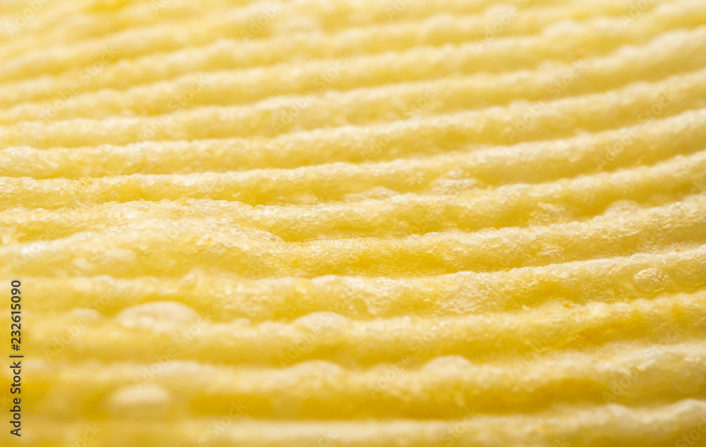 Potato chip texture background closeup Potato chip texture background closeup