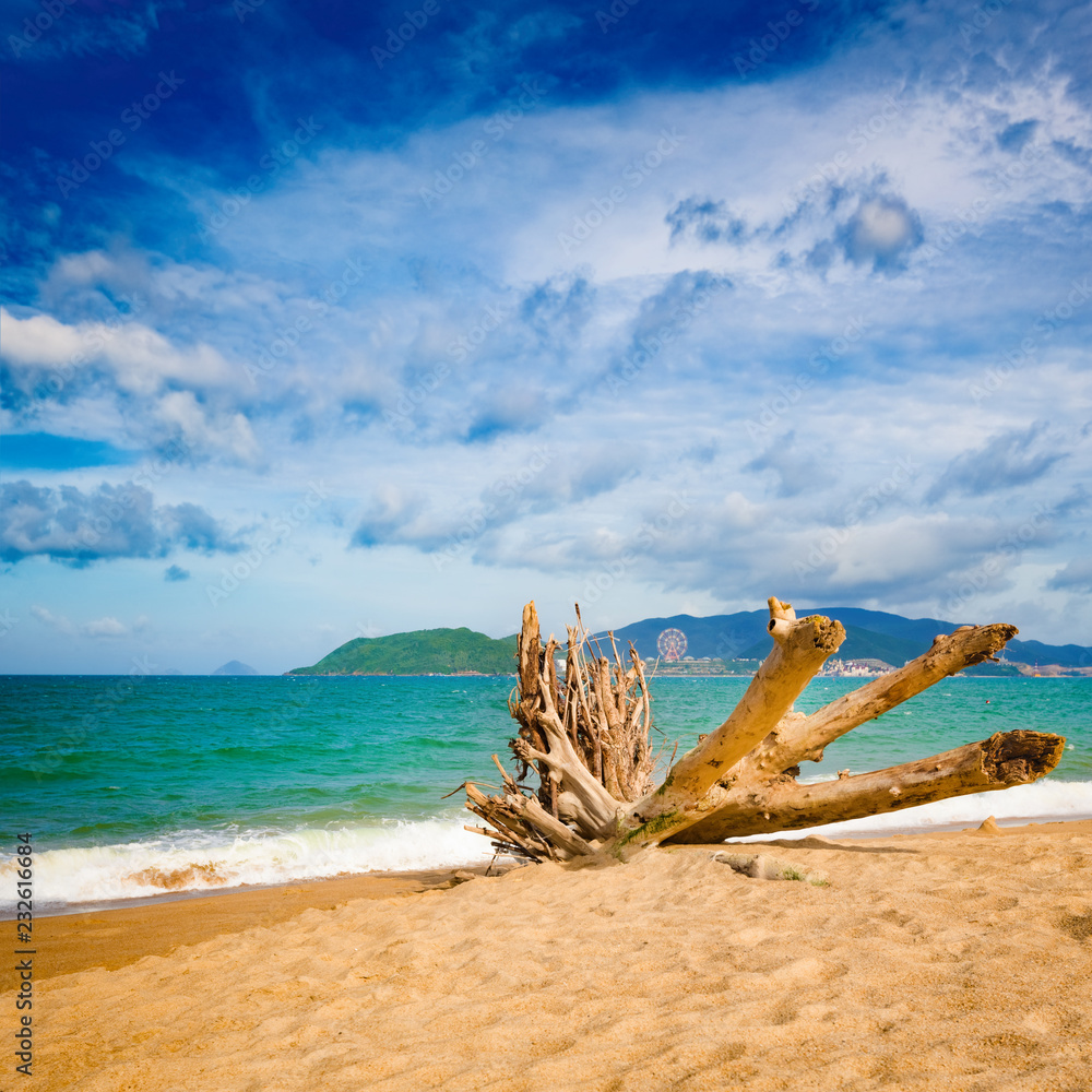 Scenic beautiful view of Nha Trang beach Scenic beautiful view of Nha Trang beach
