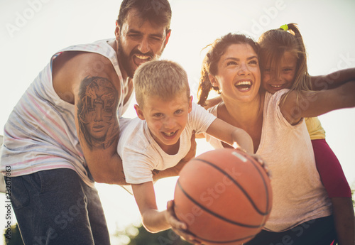 Healthy and happy family.