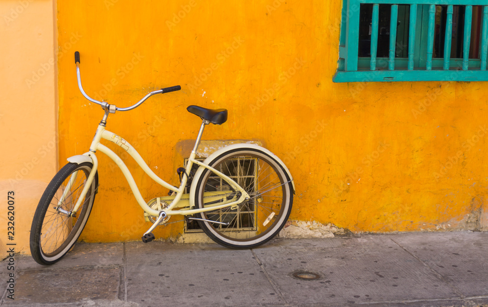 Bicyclette rues de Cartagène en Colombie 