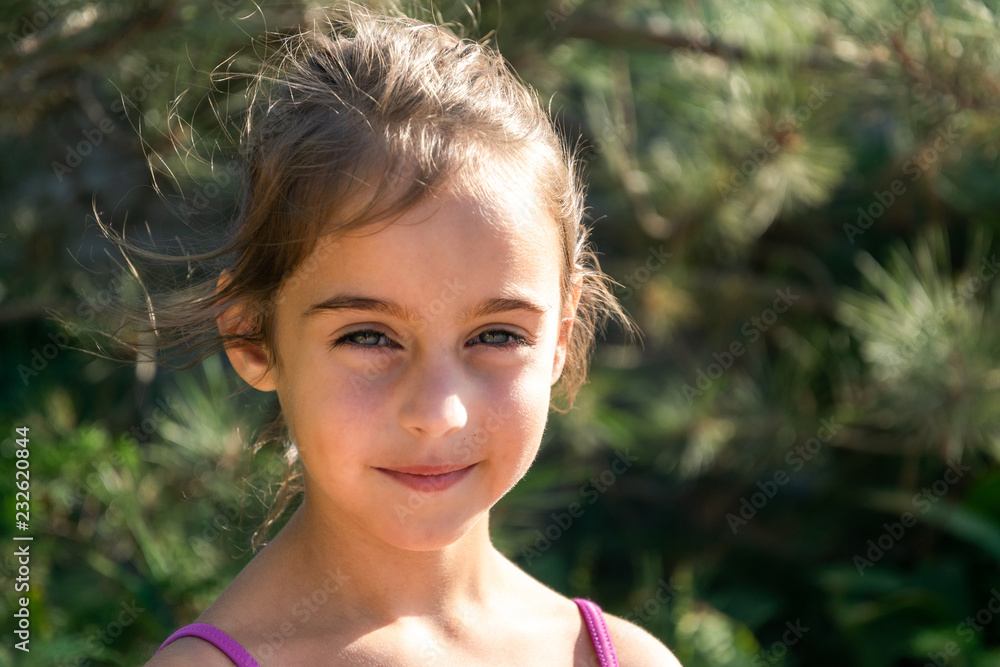 Little beautiful girl with flowing blond hair Little beautiful girl with flowing blond hair