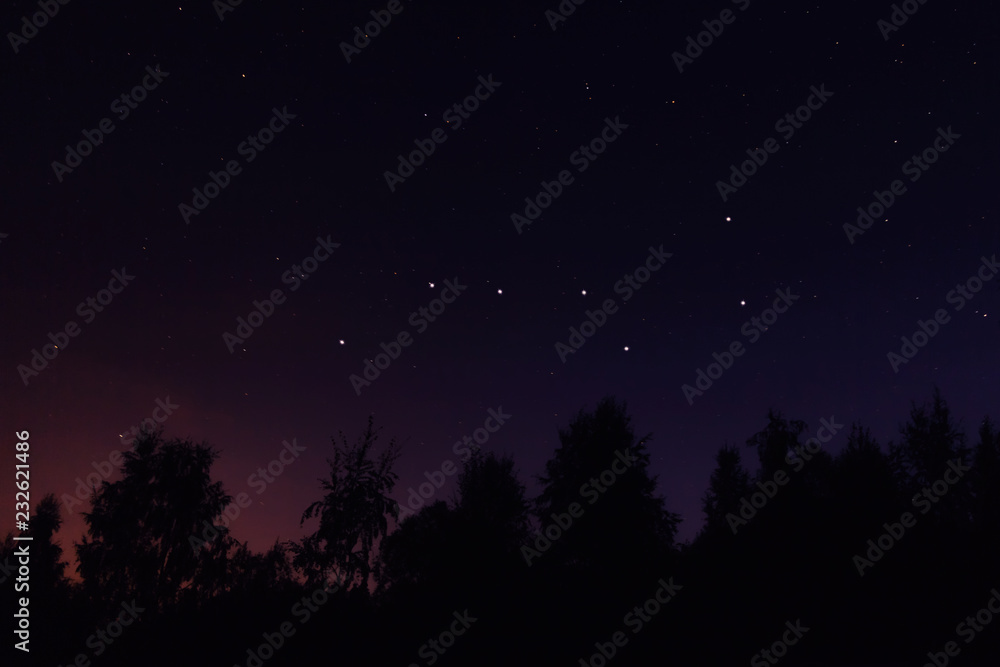 Constellation Ursa Major (big dipper or Great Bear) in the night starry sky Constellation Ursa Major (big dipper or Great Bear) in the night starry sky