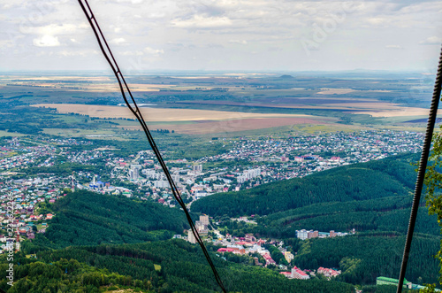 Altai territory. Belokurikha city-view from the lift to the mountain Tserkovka photo