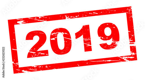 Roter Stempelabdruck 2019
