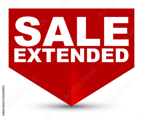 red vector banner sale extended