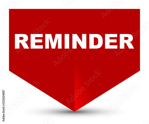red vector banner reminder