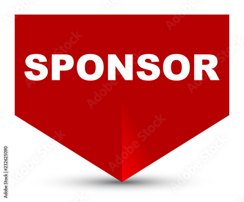 red vector banner sponsor