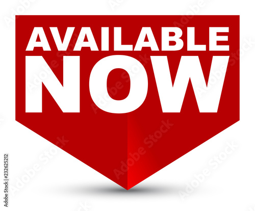 red vector banner available now