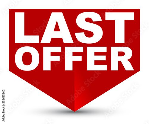 red vector banner last offer