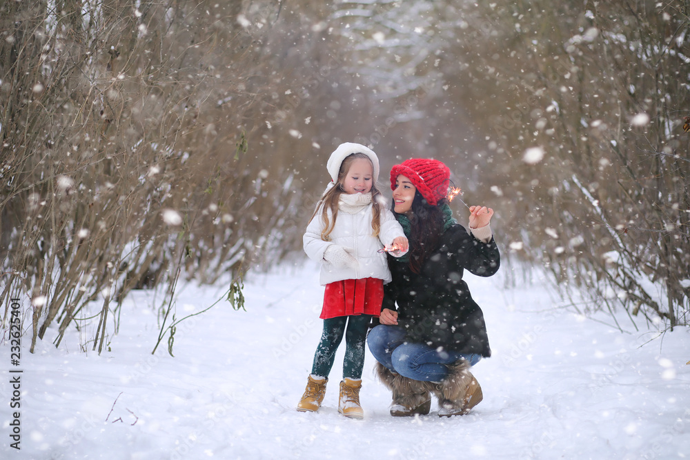 Obraz premium A winter fairy tale in the forest.