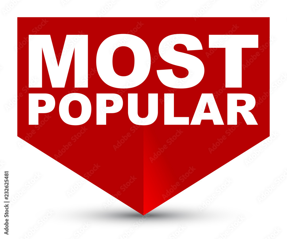 red vector banner most popular red vector banner most popular