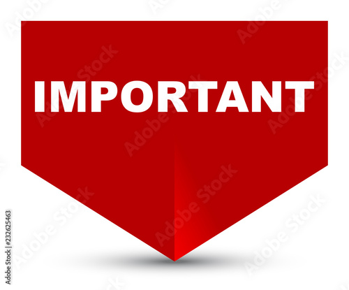 red vector banner important