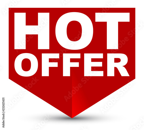 red vector banner hot offer
