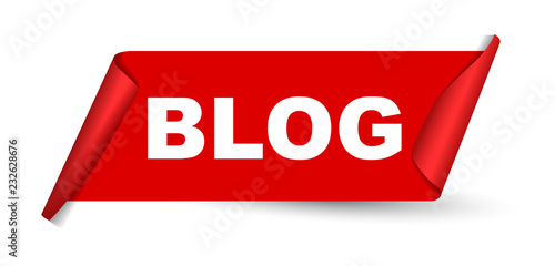 red vector banner blog
