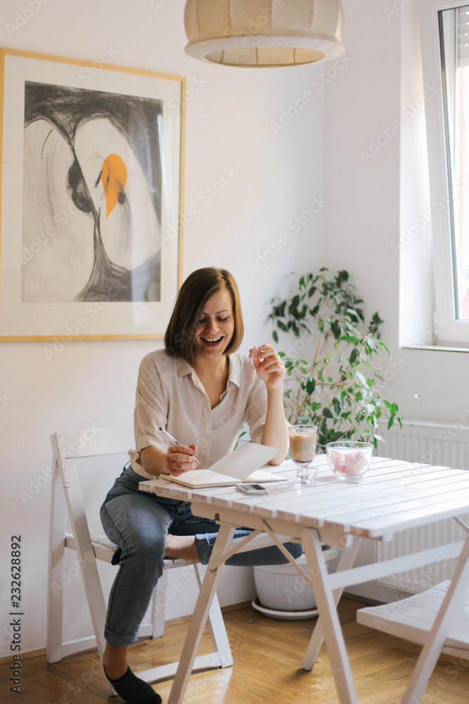 Happy woman working Happy woman working