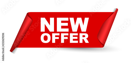 red vector banner new offer