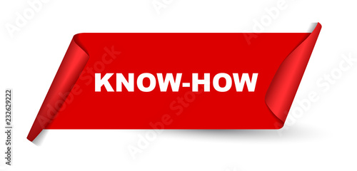 red vector banner know how