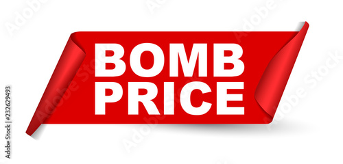 red vector banner bomb price