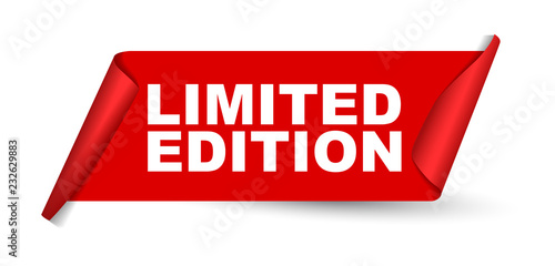 red vector banner limited edition