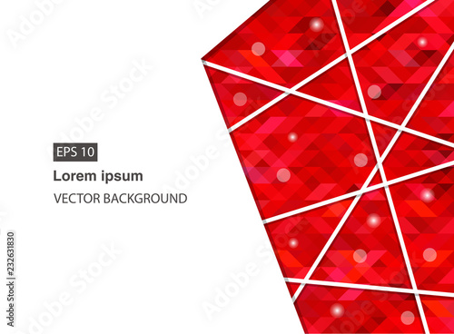 red abstract geometric business background and presentations