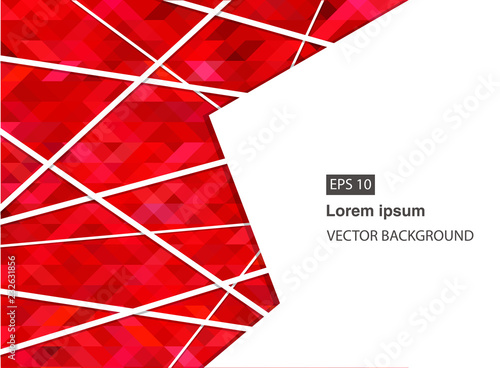red abstract geometric business background and presentations