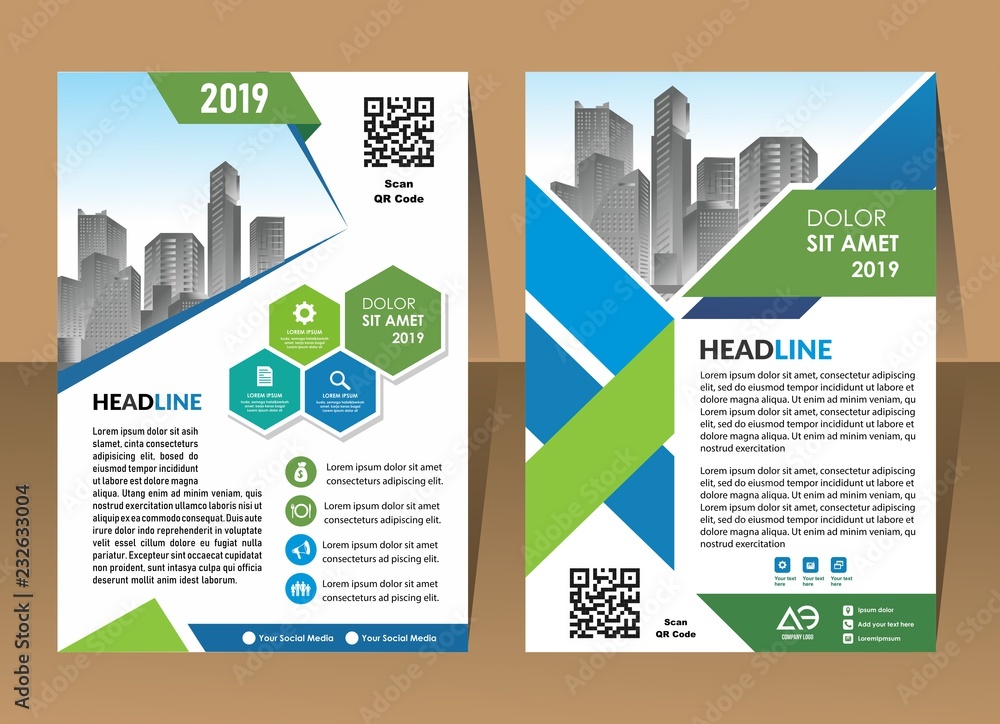 Vector Business brochure, flyers design template, company profile, magazine, poster, annual report, book & booklet cover, with green wavy line, and cityscape vector in background elements, size a4. Vector Business brochure, flyers design template, company profile, magazine, poster, annual report, book & booklet cover, with green wavy line, and cityscape vector in background elements, size a4.