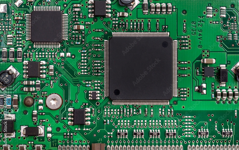 Circuit board of computer hard disk. Close up. Circuit board of computer hard disk. Close up.