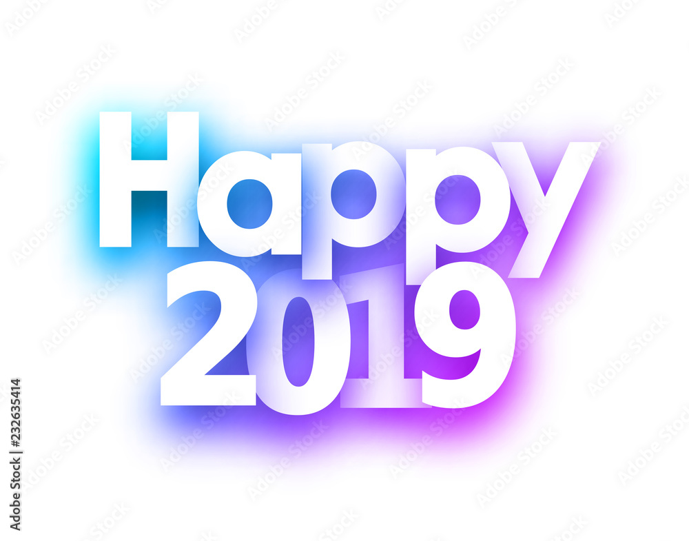 Spectrum happy 2019 new year festive background. Spectrum happy 2019 new year festive background.