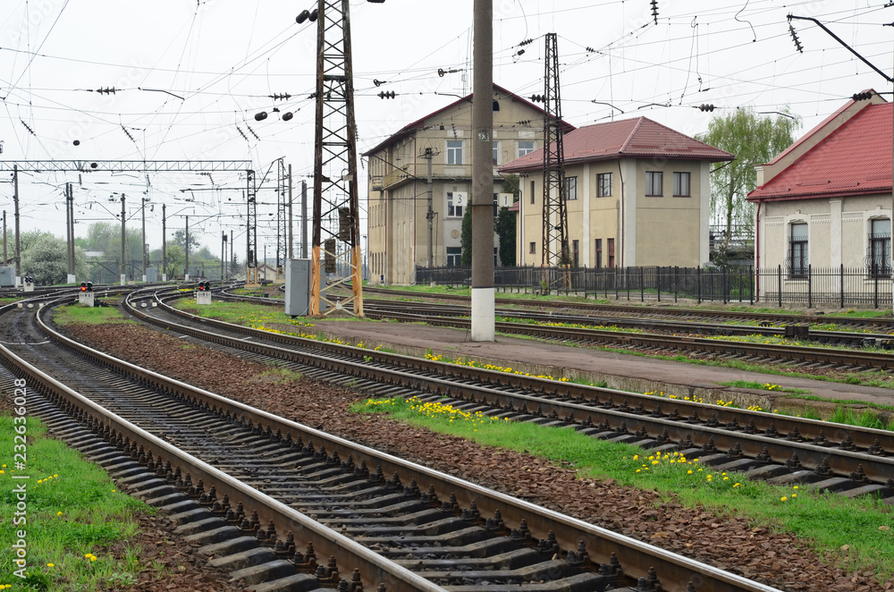 Railway Tracks at a Major Train Station. Lviv. Ukraine