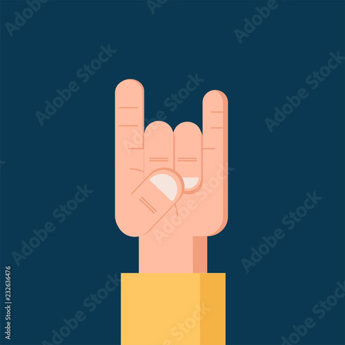 Rock, heavy metal icon. Isolated Vector symbol
