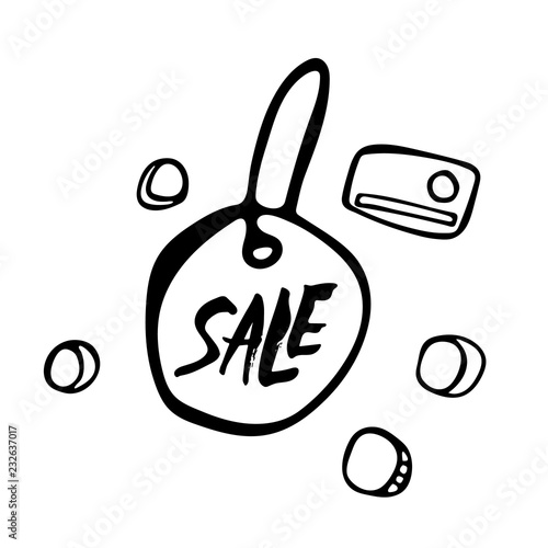 Set of sale quotes. Hand brush lettering collection.