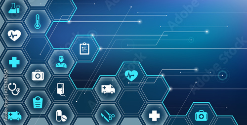 digital health / e-health concept – vector illustration