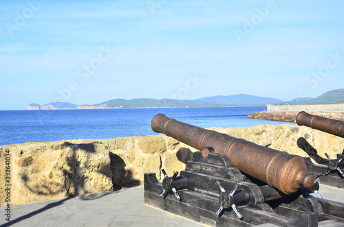 Kanonen in Alghero, Altstadtfestung