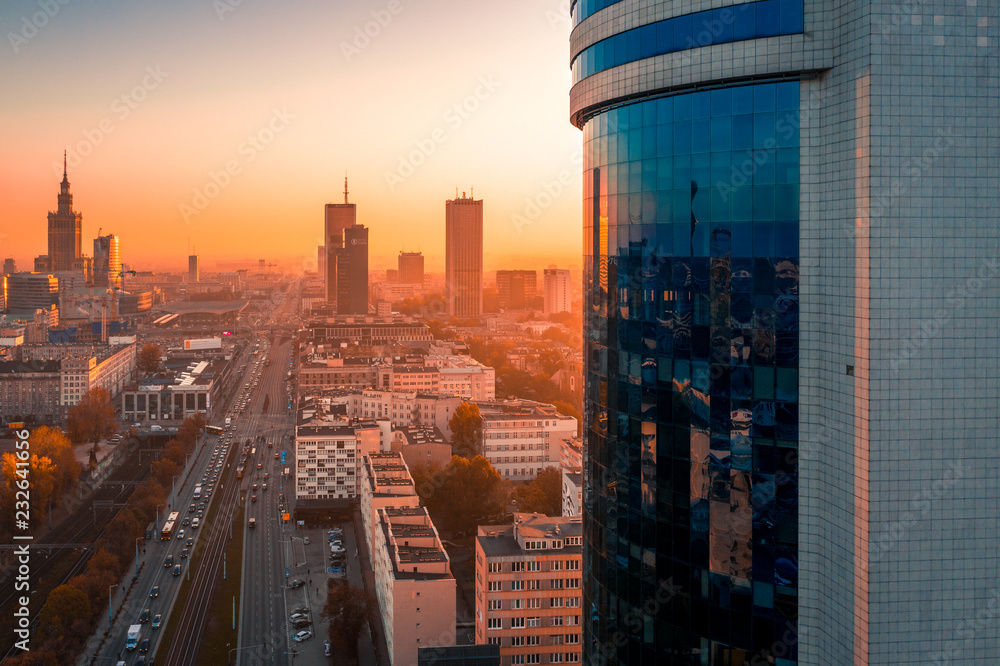 Warszawa z lotu ptaka