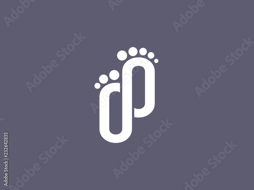Human foot vector logo design